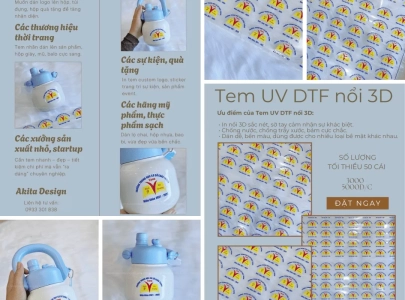 Tem UV In Nổi DTF – Tem Nhãn Cao Cấp Nâng Tầm Thương Hiệu 