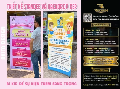 Thiết kế standee và backdrop đẹp - bí kíp để sự kiện thêm sang trọng