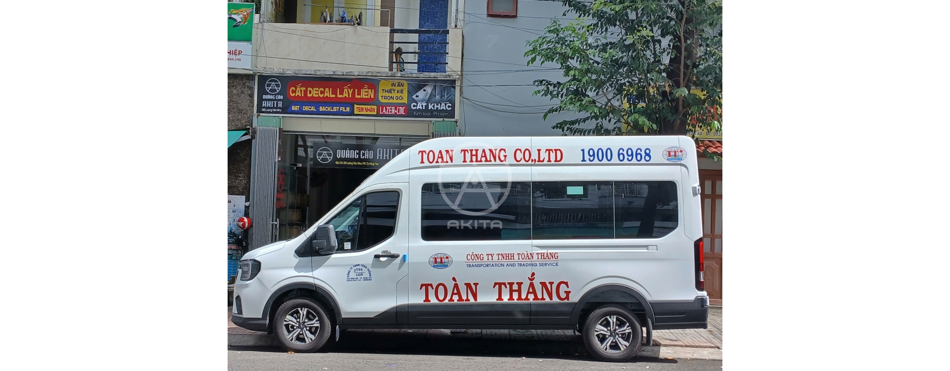 DÁN DECAL XE HỢP ĐỒNG - BIỂN SỐ XE CHO NHÀ XE TOÀN THẮNG