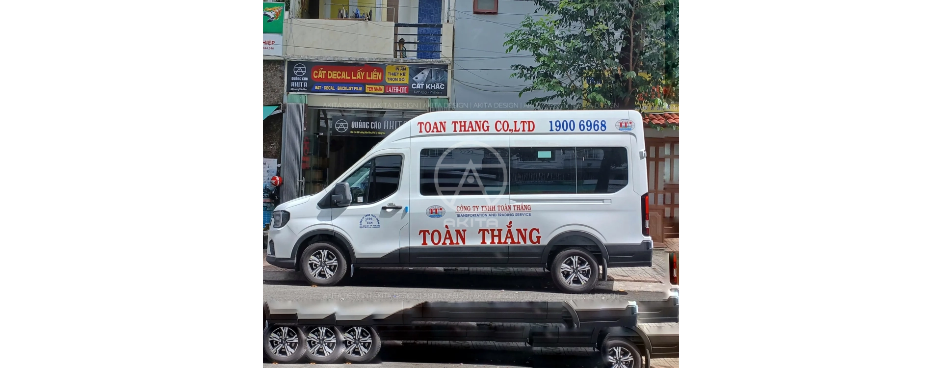 DÁN DECAL XE HỢP ĐỒNG - BIỂN SỐ XE CHO NHÀ XE TOÀN THẮNG