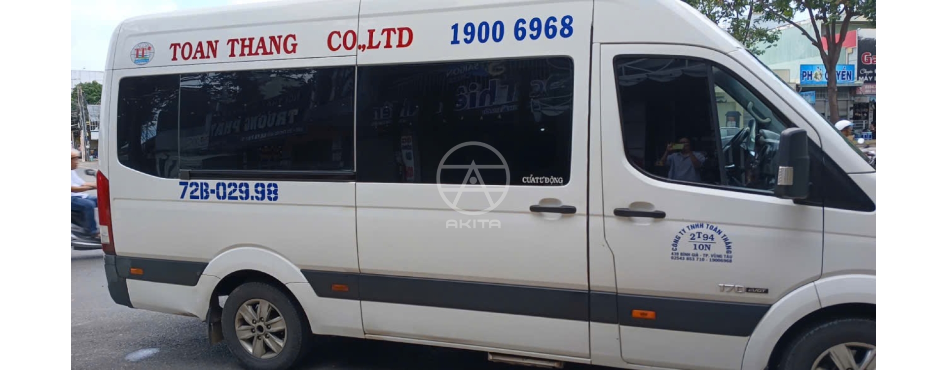 DÁN DECAL XE HỢP ĐỒNG - BIỂN SỐ XE CHO NHÀ XE TOÀN THẮNG