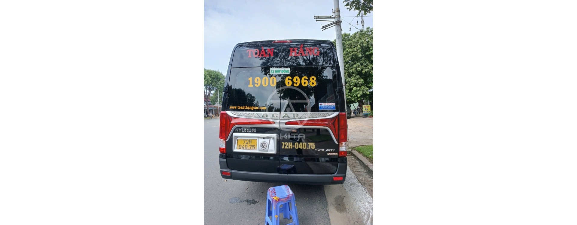 DÁN DECAL XE HỢP ĐỒNG - BIỂN SỐ XE CHO NHÀ XE TOÀN THẮNG