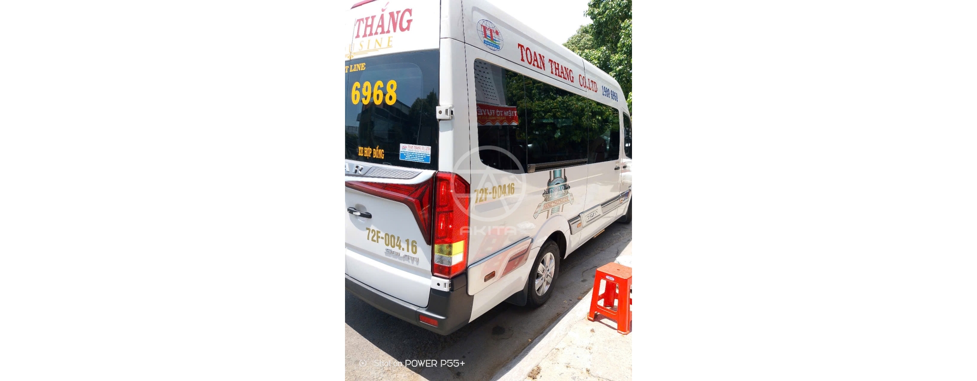 DÁN DECAL XE HỢP ĐỒNG - BIỂN SỐ XE CHO NHÀ XE TOÀN THẮNG