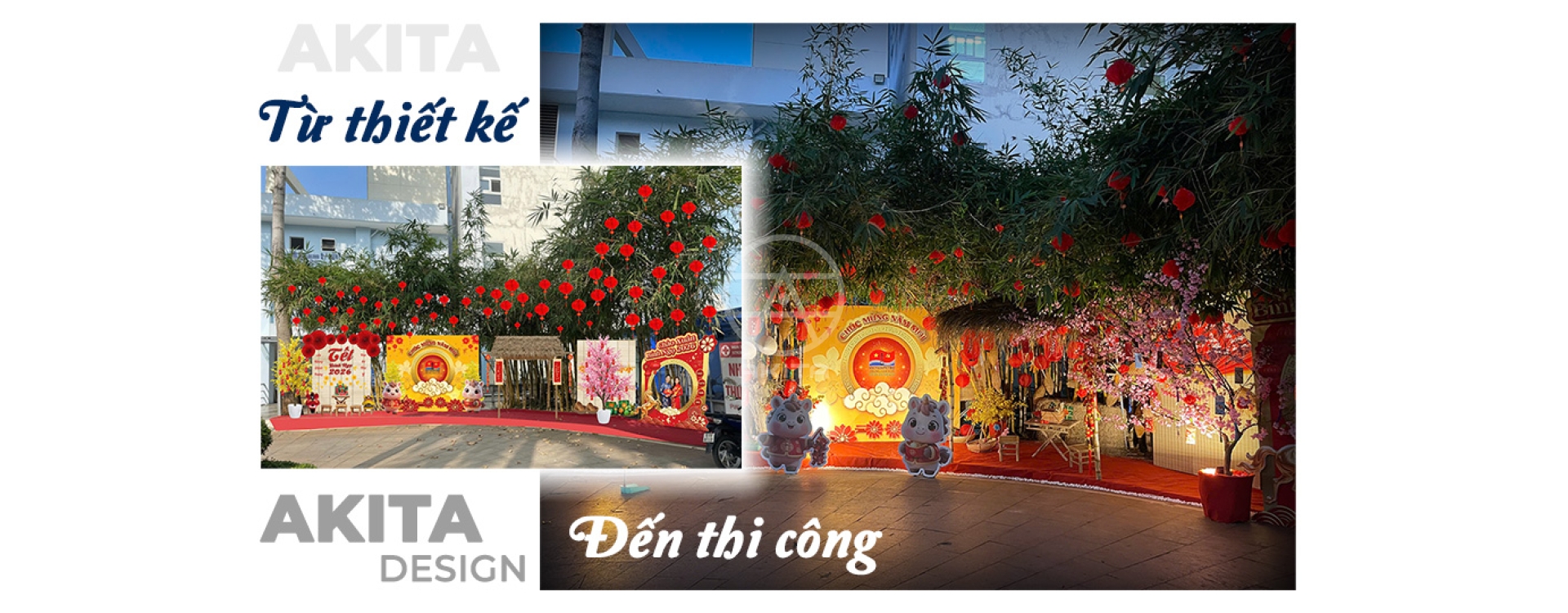 Dự án thi công tiểu cảnh Tết trọn gói cho doanh nghiệp