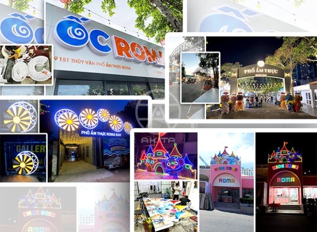 Dự án thi công bảng hiệu & cổng chào ROMA BAY