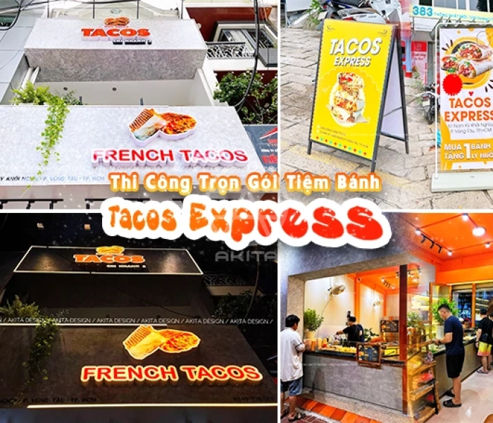 Thi Công Trọn Gói Tiệm Bánh Tacos Express – Không Gian Ấn Tượng, Thu Hút Khách Hàng